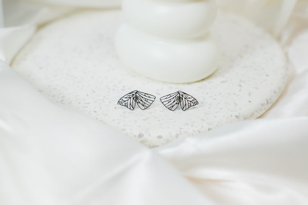 ARETES BUTTERFLY PLATA