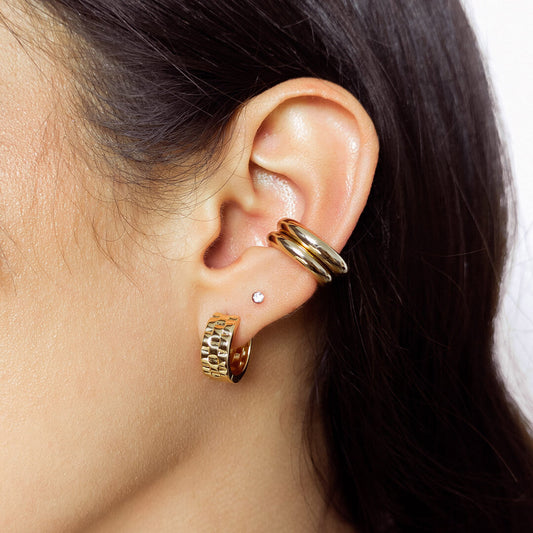 EARCUFF DOBLES DORADOS